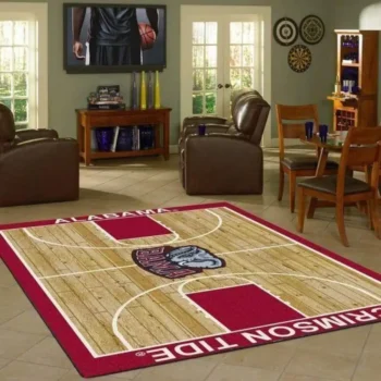 Alabama Crimson Tide Area Rug Living Room Rug Home Decor Basketball Court Ofd 28117 0