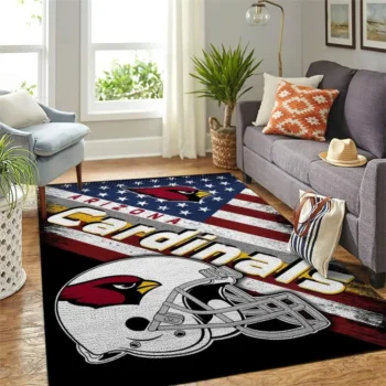 Arizona Cardinals Nfl Area Rugs Team Logo American Flag Style Living Room Carpet Sports Rug Regtangle Carpet Floor Decor Home Decor 0