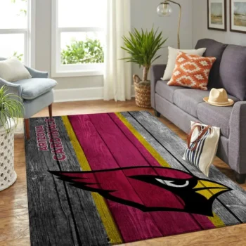 Arizona Cardinals Nfl Team Logo Area Rugs Wooden Style Living Room Carpet Sports Rug Regtangle Carpet Floor Decor Home Decor 0