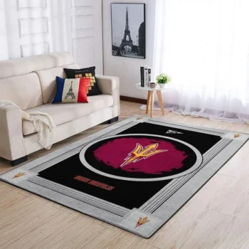 Arizona State Sun Devils Area Rugs Ncaa Football Basketball Living Room Carpet Team Logo Floor Home Decor 200303129 0