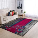 Atlanta Falcons Nfl Team Logo Skull Flower Style Nice Gift Home Decor Rectangle Area Rug Living Room Rug Home Decor 0