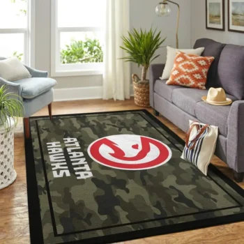 Atlanta Hawks Nba Area Rugs Camo Style Living Room Carpet Team Logo Home Rug Regtangle Carpet Floor Decor Home Decor 0