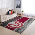 Atlanta Hawks Nba Team Logo Area Rugs Wooden Style Living Room Carpet Sports Rug Regtangle Carpet Floor Decor Home Decor 0