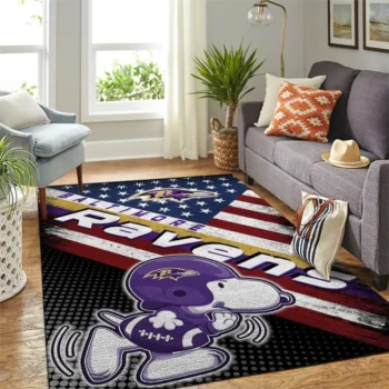 Baltimore Ravens Nfl Area Rugs American Flag Snoopy Living Room Carpet Team Logo Sports Rug Regtangle Carpet Floor Decor Home Decor 0