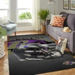 Baltimore Ravens Nfl Area Rugs Team Logo Helmet Living Room Carpet Sports Rug Regtangle Carpet Floor Decor Home Decor 0