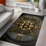 Boston Bruins Area Rug Nhl Ice Hockey Team Logo Carpet Living Room Rugs Rug Regtangle Carpet Floor Decor Home Decor V4621 0