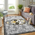 Boston Bruins Nhl Area Rugs Skull Flower Style Living Room Carpet Sports Rug Regtangle Carpet Floor Decor Home Decor 0