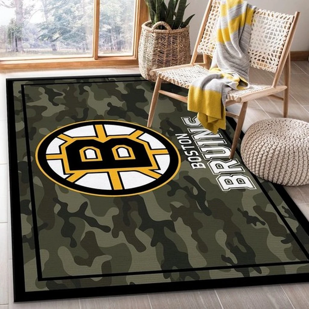 Boston Bruins Nhl Team Logo Camo Style Rug Room Carpet Custom Area Flo 0 Boston Bruins Nhl Team Logo Camo Style Rug Room Carpet Custom Area Flo 0