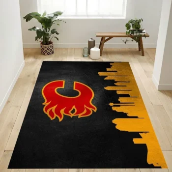 Calgary Flames Nhl 4 Area Rug Living Room And Bed Room Rug Rug Regtangle Carpet Floor Decor Home Decor 0