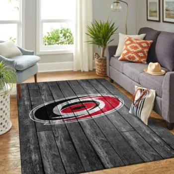 Carolina Hurricanes Nhl Area Rugs Hockey Living Room Carpet Team Logo Gray Wooden Home Rug Regtangle Carpet Floor Decor Home Decor 0