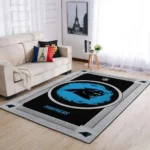 Carolina Panthers Arealiving Nfl Football Team Logo Carpet Home Decor Area Rug Living Room 0