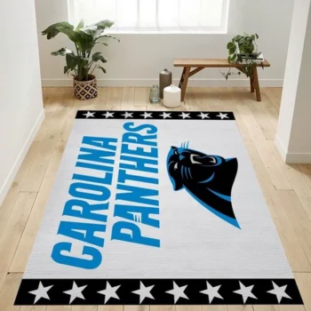 Carolina Panthers Banner Nfl Logo Area Rug For Gift Bedroom Rug Us Gif 0