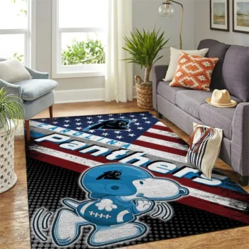 Carolina Panthers Nfl Area Rugs American Flag Snoopy Living Room Carpet Team Logo Sports Rug Regtangle Carpet Floor Decor Home Decor 0