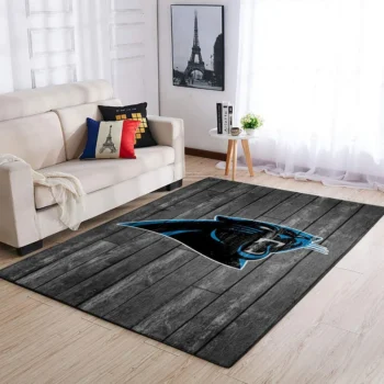 Carolina Panthers Nfl Area Rugs Football Living Room Carpet Team Logo Gray Wooden Home Rug Regtangle Carpet Floor Decor Home Decor 0