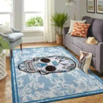 Carolina Panthers Nfl Area Rugs Skull Flower Style Living Room Carpet Sports Rug Regtangle Carpet Floor Decor Home Decor 0