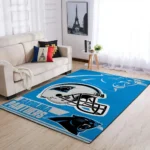 Carolina Panthers Nfl Team Logo Helmet Rectangle Area Rug Area Rug Living Room Carpet Rug Regtangle Carpet Floor Decor Home Decor 0