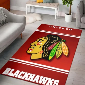 Chicago Blackhawks Area Rugs Nhl Hockey Living Room Carpet Team Logo Floor Home Decor 02 Rug Regtangle Carpet Floor Decor Home Decor 0