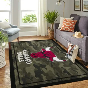 Chicago Bulls Nba Area Rugs Camo Style Living Room Carpet Team Logo Home Rug Regtangle Carpet Floor Decor Home Decor 0