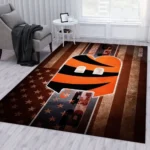 Cincinnati Bengals Banner Nfl 14 Area Rug Living Room And Bed Room Rug Rug Regtangle Carpet Floor Decor Home Decor 0