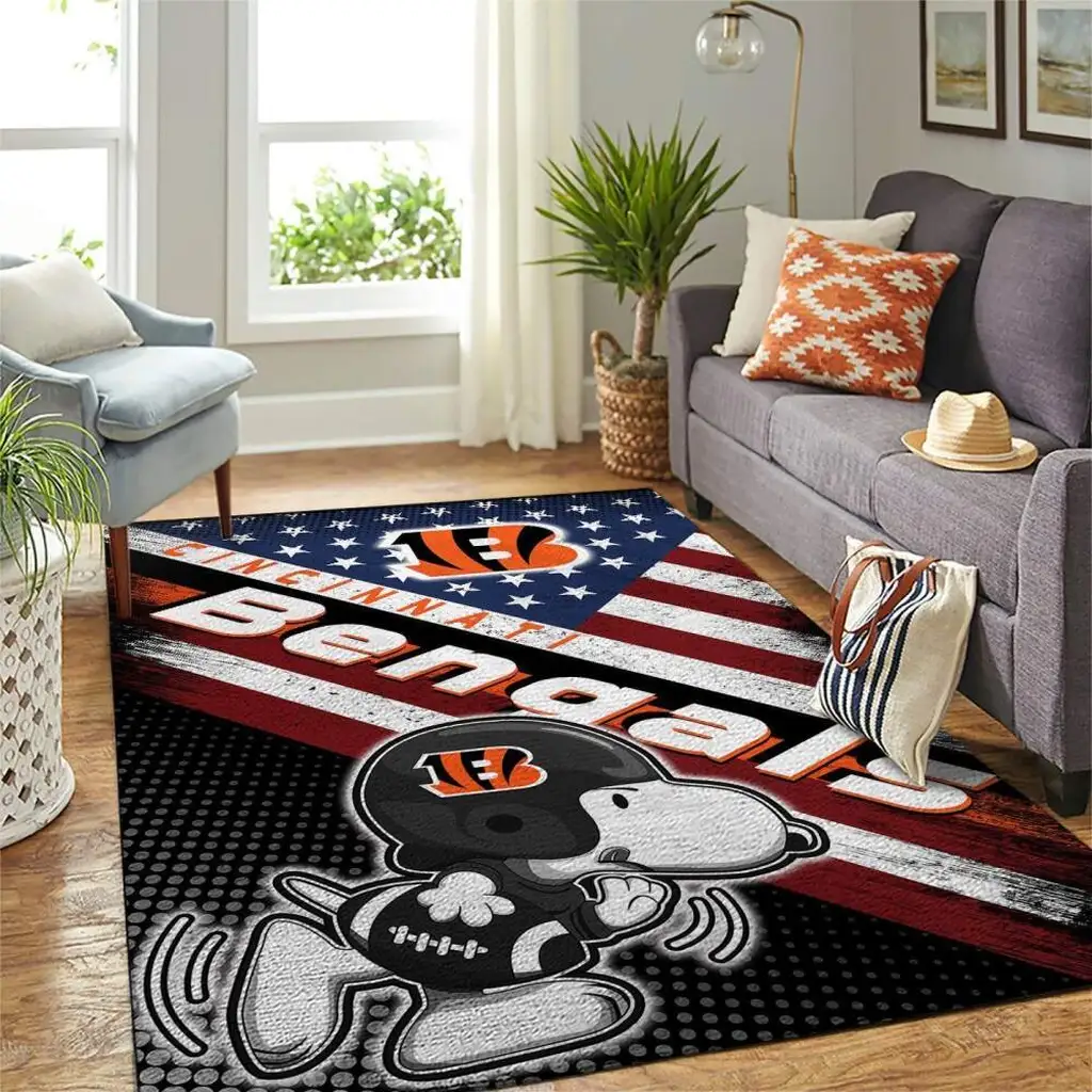 Cincinnati Bengals Nfl Area Rugs American Flag Snoopy Living Room Carpet Team Logo Sports Rug Regtangle Carpet Floor Decor Home Decor 0 Cincinnati Bengals Nfl Area Rugs American Flag Snoopy Living Room Carpet Team Logo Sports Rug Regtangle Carpet Floor Decor Home Decor 0