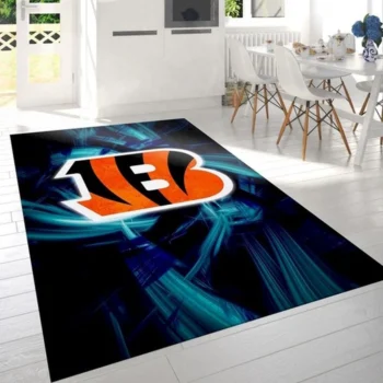 Cincinnati Bengals Nfl Logo Area Rug For Gift Living Room Rug Home Dec 0