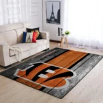 Cincinnati Bengals Nfl Team Logo Area Rugs Wooden Style Living Room Carpet Sports Rug Regtangle Carpet Floor Decor Home Decor 0