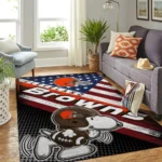 Cleveland Browns Nfl Area Rugs American Flag Snoopy Living Room Carpet Team Logo Sports Rug Regtangle Carpet Floor Decor Home Decor 0