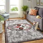 Cleveland Browns Nfl Area Rugs Skull Flower Style Living Room Carpet Sports Rug Regtangle Carpet Floor Decor Home Decor 0