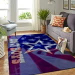 Cleveland Browns Nfl Team Logo Skull Flower Style Nice Gift Home Decor Rectangle Area Rug Living Room Rug Home Decor 0