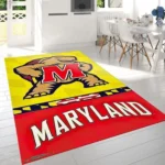 Collegiate University Of Maryland Terrapins Logo Rug Bedroom Rug Home 0