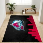 Colorado Avalanche Skyline Nfl Logo Area Rug For Gift Bedroom Rug Home 0