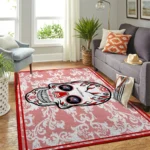 Columbus Blue Jackets Nhl Area Rugs Skull Flower Style Living Room Carpet Sports Rug Regtangle Carpet Floor Decor Home Decor 0