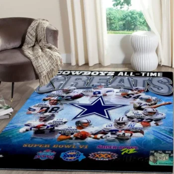 Dallas Cowboys Area Rug Cowboys All Time Creates Nfl Football Rug Regtangle Carpet Floor Decor Home Decor 0