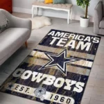 Dallas Cowboys Area Rug Living Room Rug Home Decor Football Home Decor 0
