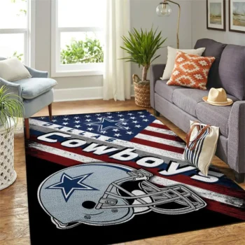 Dallas Cowboys Nfl Area Rugs Team Logo American Flag Style Living Room Carpet Sports Rug Regtangle Carpet Floor Decor Home Decor 0