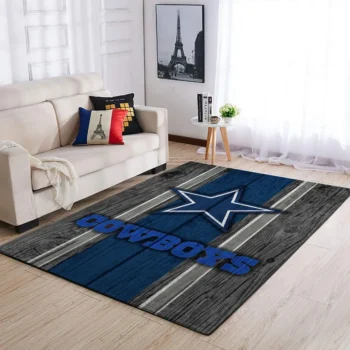 Dallas Cowboys Nfl Team Logo Area Rugs Wooden Style Living Room Carpet Sports Rug Regtangle Carpet Floor Decor Home Decor 0