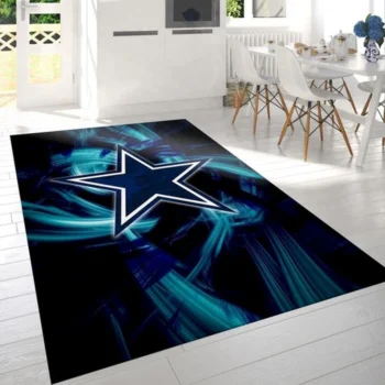 Dallas Cowboys Nfl Team Logo Rug Living Room Rug Home Decor Floor Deco 0