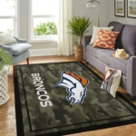 Denver Broncos Nfl Area Rugs Camo Style Living Room Carpet Team Logo Home Rug Regtangle Carpet Floor Decor Home Decor 0