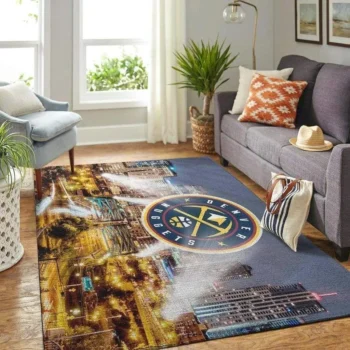 Denver Nuggets Area Rug Nba Basketball Team Logo Carpet Living Room Rugs Rug Regtangle Carpet Floor Decor Home Decor V4252 0