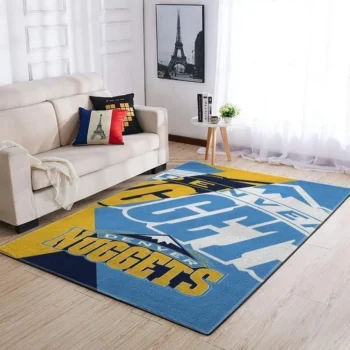 Denver Nuggets Area Rug Nba Basketball Team Logo Carpet Living Room Rugs Rug Regtangle Carpet Floor Decor Home Decor V4257 0