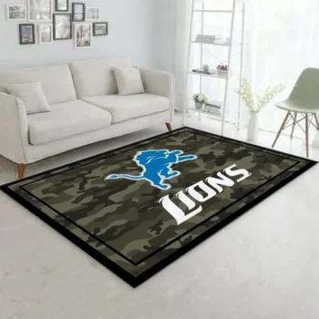 Detroit Lions Nfl Team Logo Camo Style Nice Gift Home Decor Rectangle 0