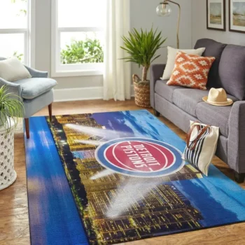Detroit Pistons Area Rug Nba Basketball Team Logo Carpet Living Room Rugs Rug Regtangle Carpet Floor Decor Home Decor V6640 0