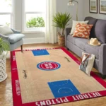 Detroit Pistons Court Area Rug Nba Basketball Team Logo Carpet Living Room Rugs Rug Regtangle Carpet Floor Decor Home Decor 0