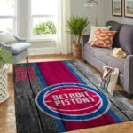 Detroit Pistons Nba Team Logo Area Rugs Wooden Style Living Room Carpet Sports Rug Regtangle Carpet Floor Decor Home Decor 0