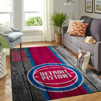 Detroit Pistons Nba Team Logo Area Rugs Wooden Style Living Room Carpet Sports Rug Regtangle Carpet Floor Decor Home Decor 0