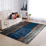 Detroit Tigers Mlb Team Logo Area Rugs Wooden Style Living Room Carpet Sports Rug Regtangle Carpet Floor Decor Home Decor 0