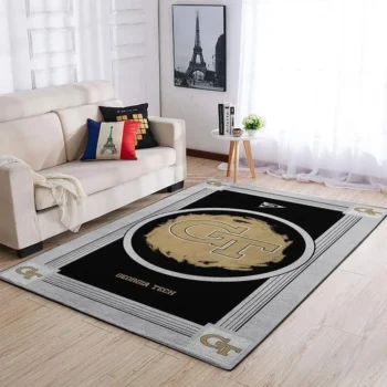 Georgia Tech Yellow Jackets Area Rugs Ncaa Football Basketball Living Room Carpet Team Logo Floor Home Decor 200303131 0
