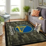 Golden State Warriors Nba Area Rugs Camo Style Living Room Carpet Team Logo Home Rug Regtangle Carpet Floor Decor Home Decor 0