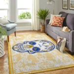 Golden State Warriors Nba Area Rugs Skull Flower Style Living Room Carpet Sports Rug Regtangle Carpet Floor Decor Home Decor 0