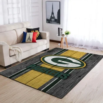 Green Bay Packers Nfl Team Logo Area Rugs Wooden Style Living Room Carpet Sports Rug Regtangle Carpet Floor Decor Home Decor 0
